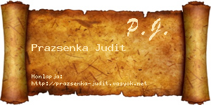 Prazsenka Judit névjegykártya